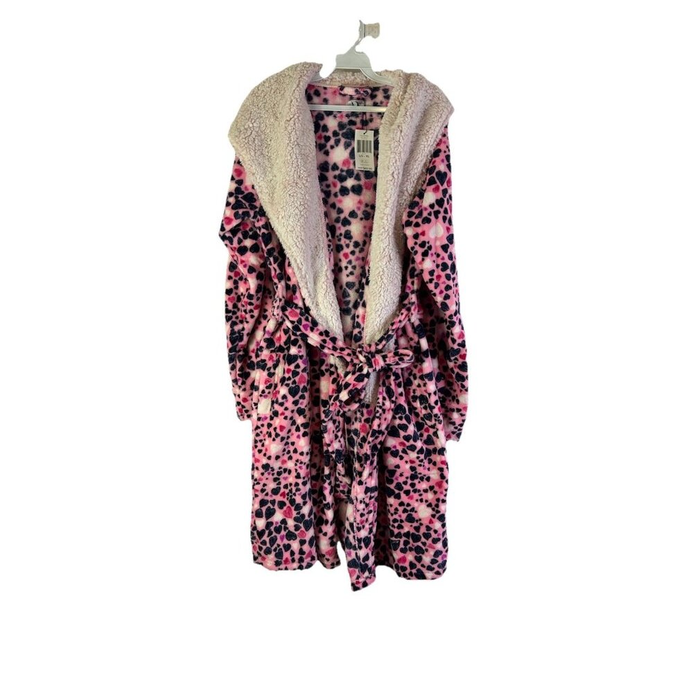 New Vera Bradley Fleece Pink Hearts Bath Robe Valentines